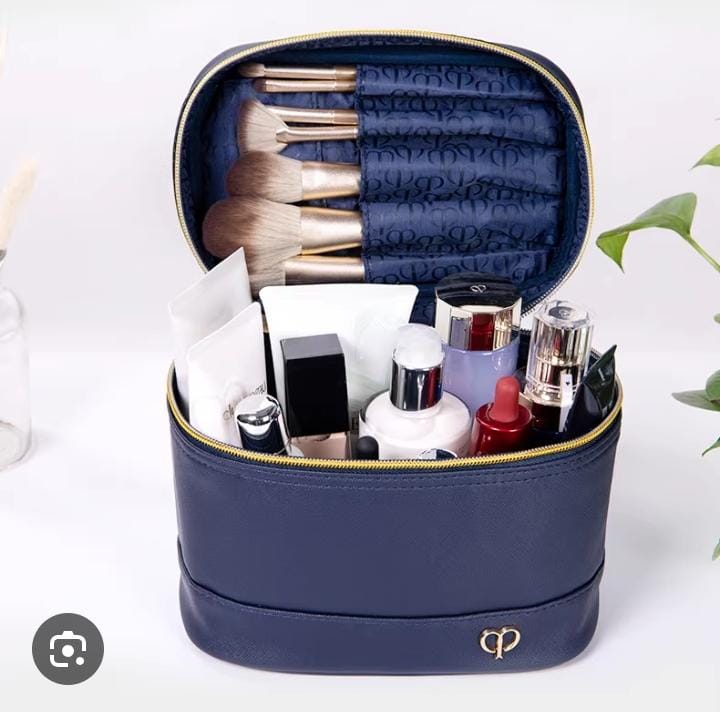 Premium Portable Makeup Organizer Bag – Waterproof Cosmetic Storage Case with Handle